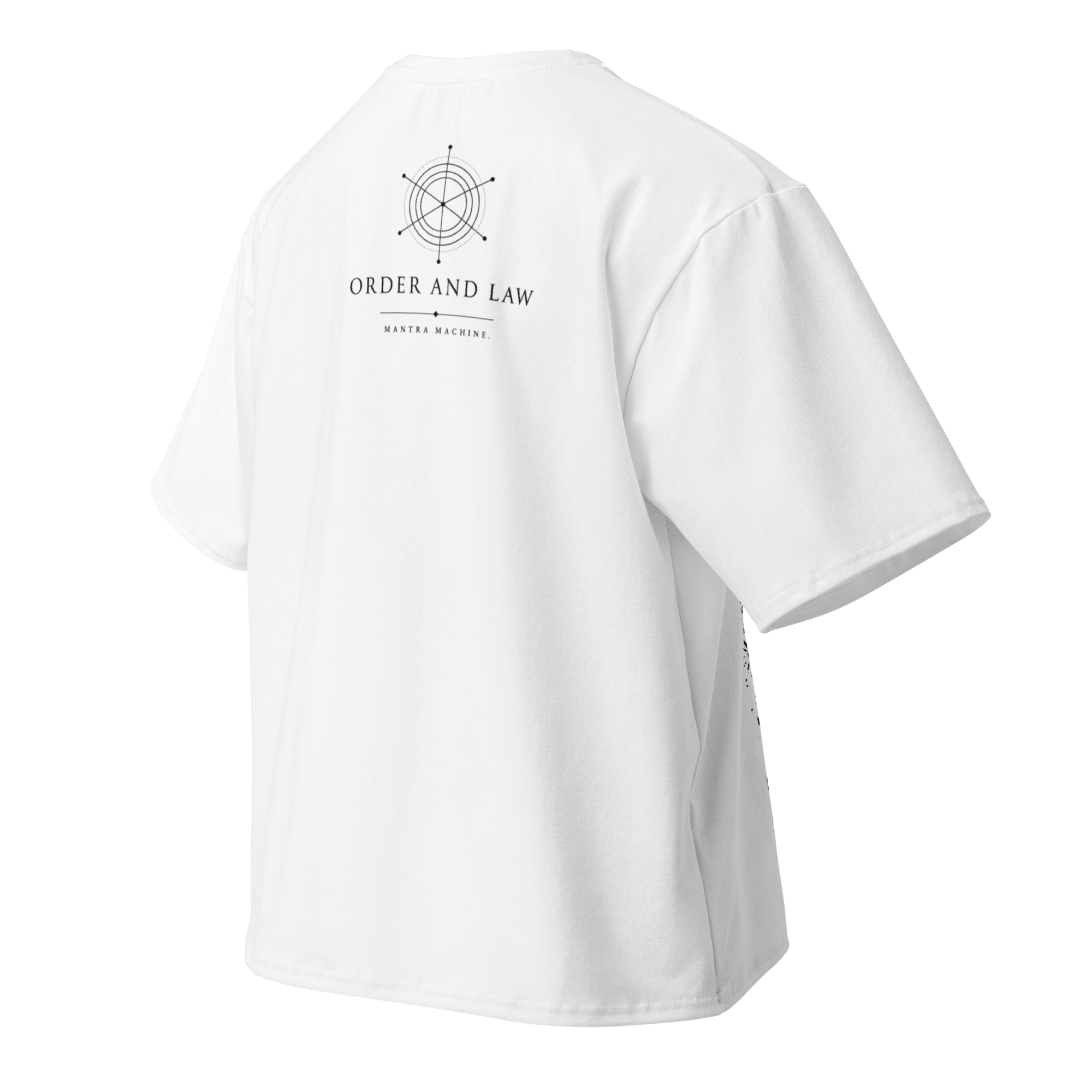 Back of the Street Order Map Oversized Tee in white