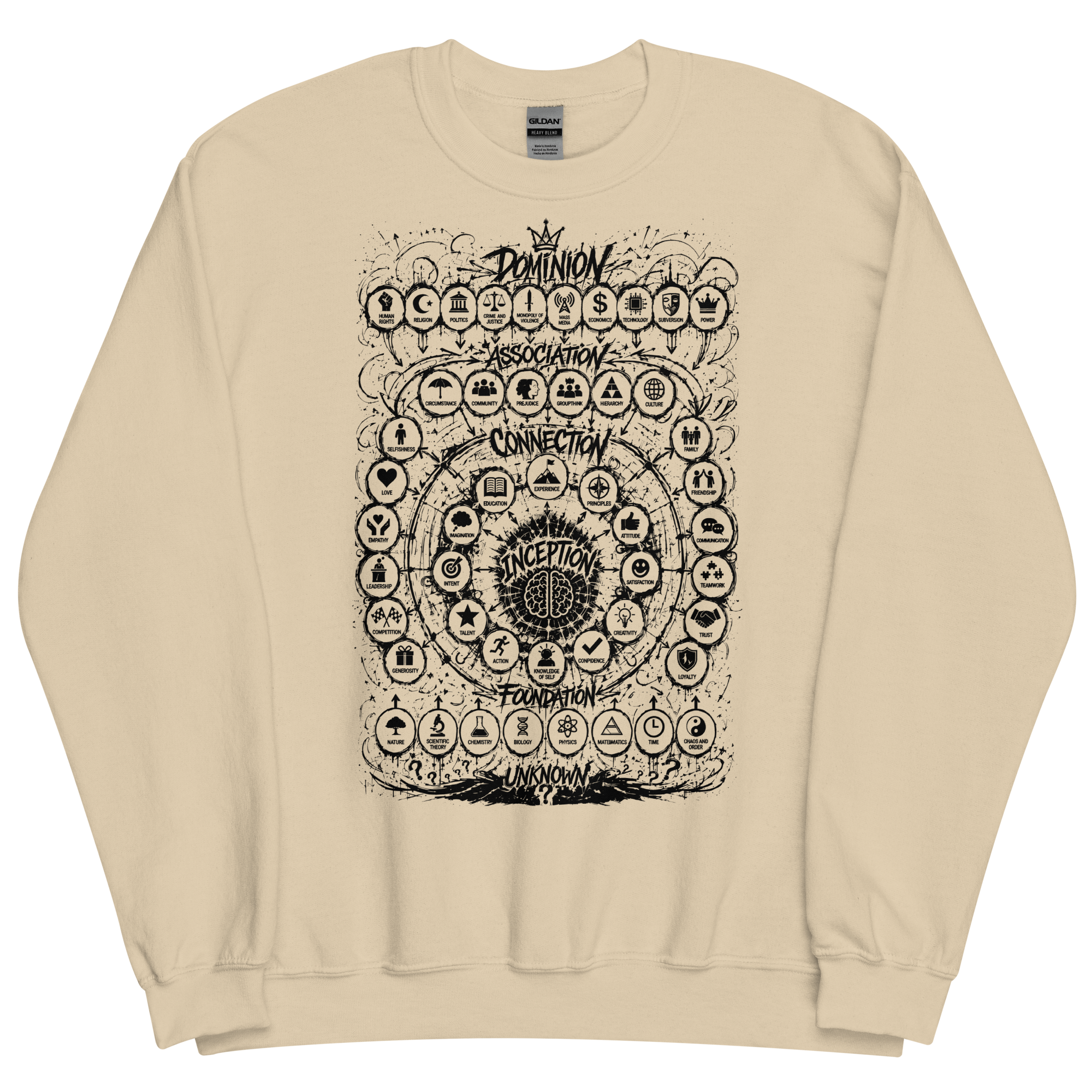 Front of the Street Order Map Sweatshirt in sand