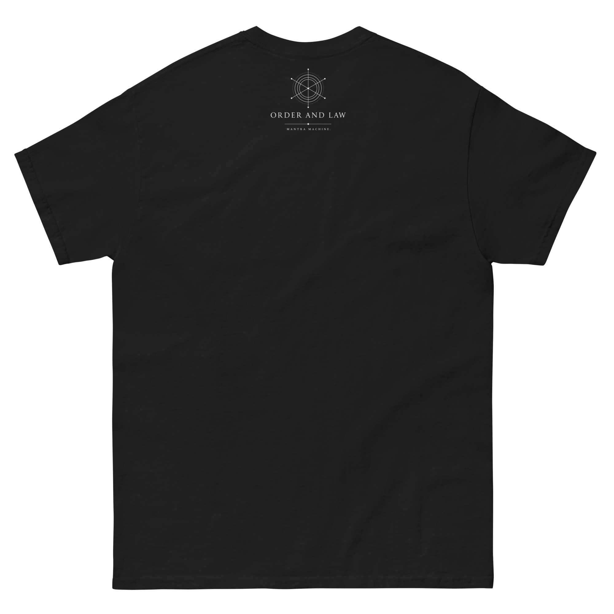 Back of the Street Order Map Tee in black