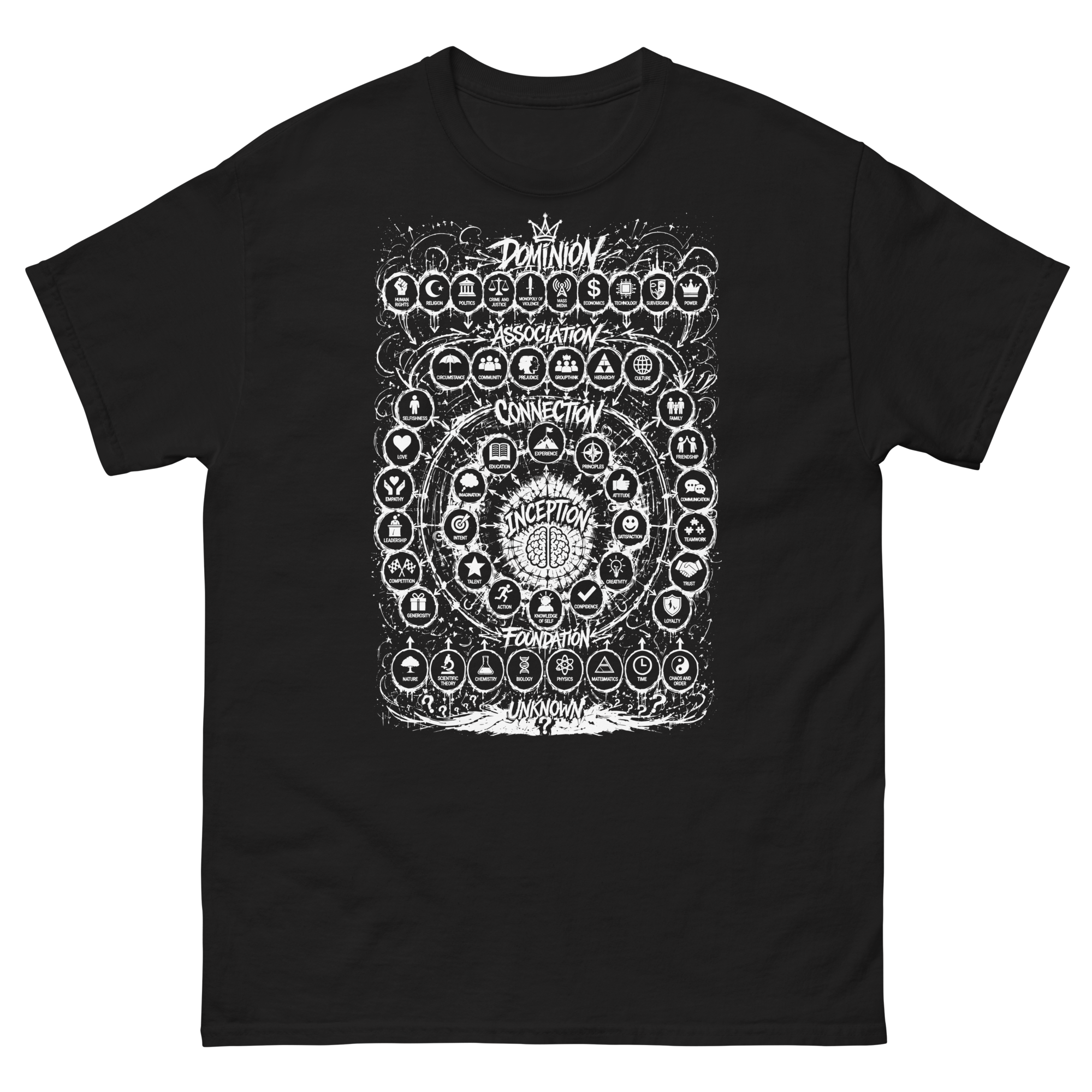 Front of the Street Order Map Tee in black